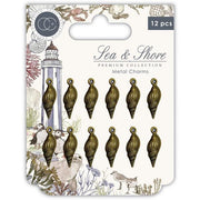 Shell Metal Charms. Charms 12pc CRAFT CONSORTIUM